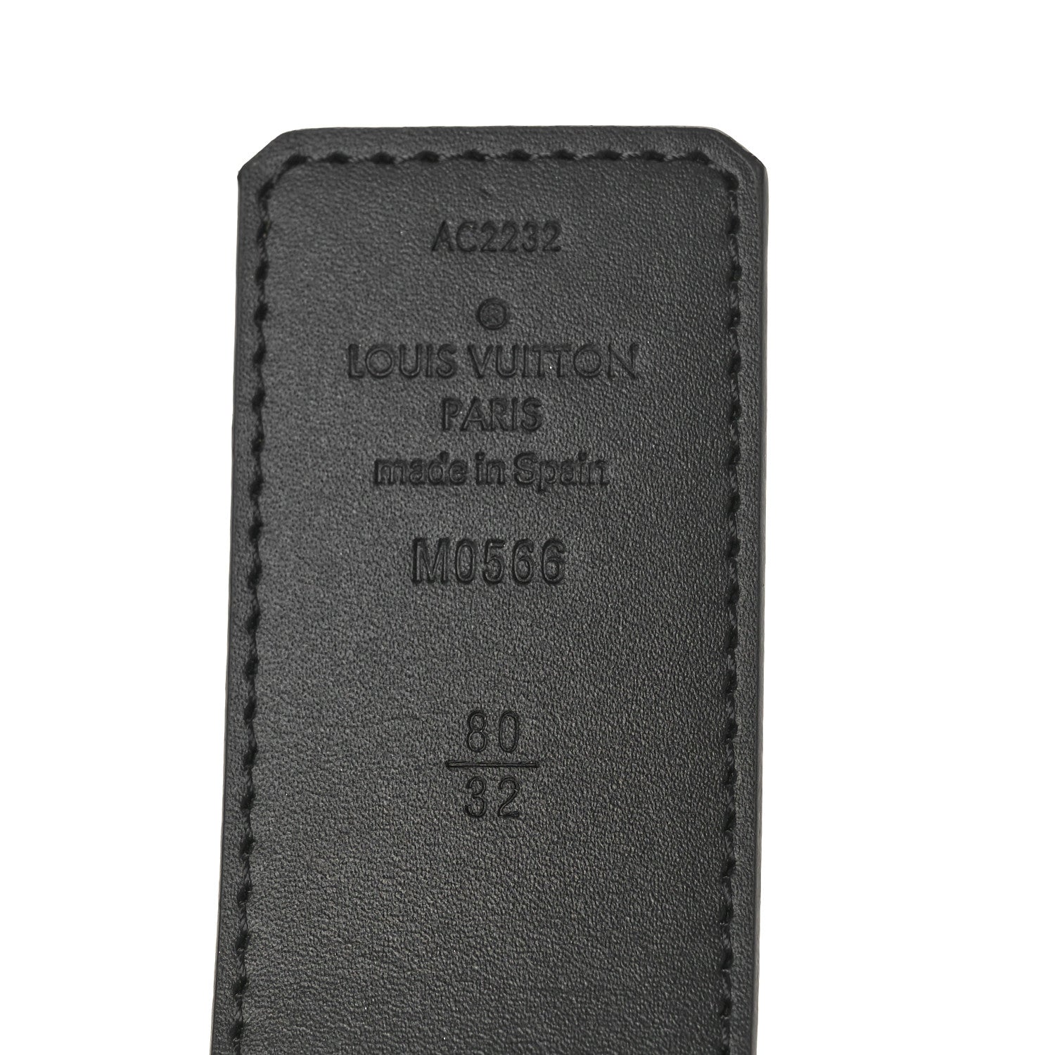 Louis Vuitton Calfskin Monogram 30mm LV Initiales Reversible Belt 80 32 Black 3 of 3