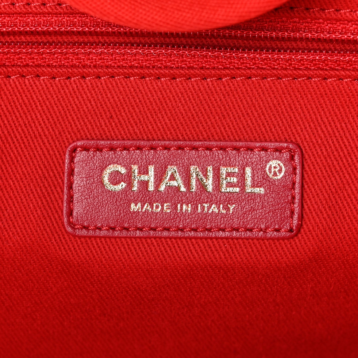 Mixed Fibers Striped Medium Deauville Tote Red