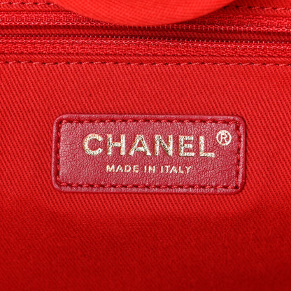 Chanel Mixed Fibers Striped Medium Deauville Tote Red 6 of 10