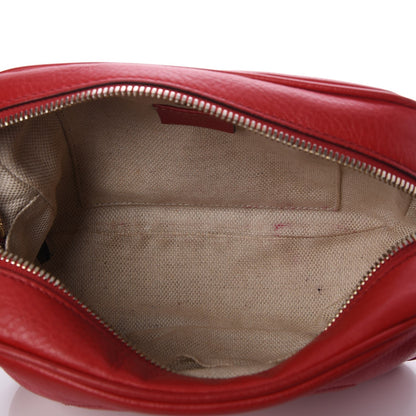 Gucci Pebbled Calfskin Small Soho Disco Bag Tabasco Red 5 of 7