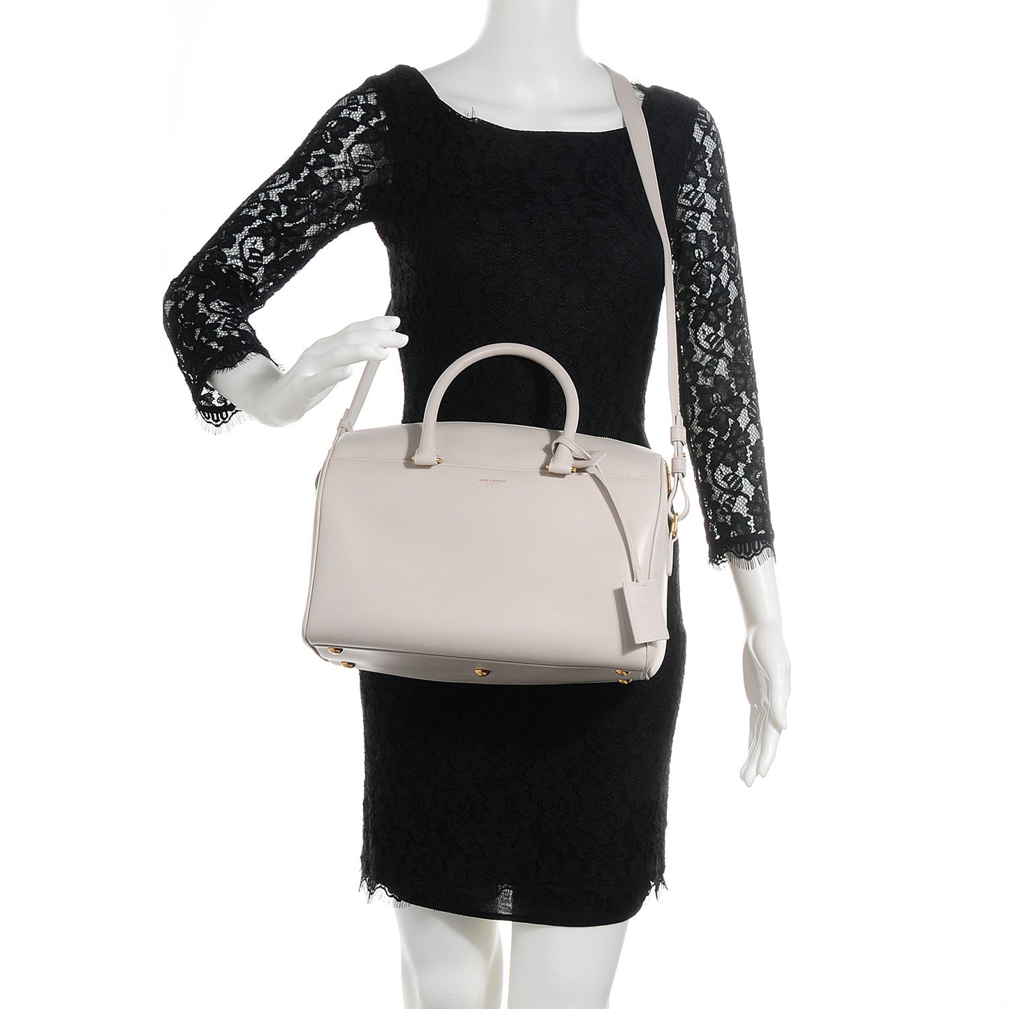 Calfskin Classic Duffle 6 Dove White