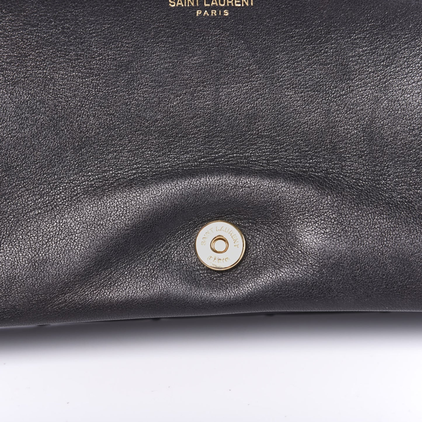 Lambskin Diamond Quilted Monogram Angie Chain Bag Black