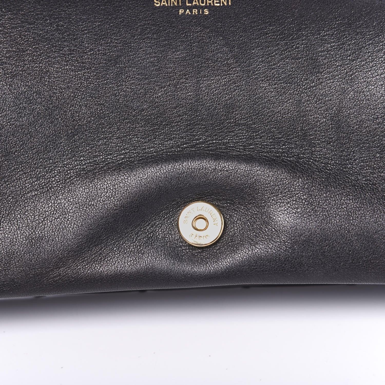 Saint Laurent Lambskin Diamond Quilted Monogram Angie Chain Bag Black 10 of 15