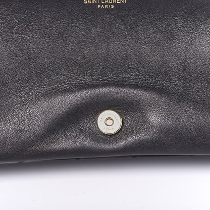 Saint Laurent Lambskin Diamond Quilted Monogram Angie Chain Bag Black 10 of 15
