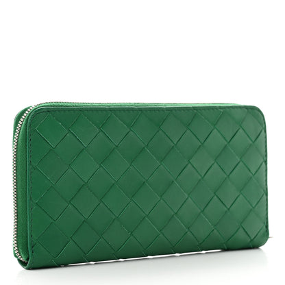 Bottega Veneta Nappa Intrecciato Zip Around Wallet Racing Green 3 of 7