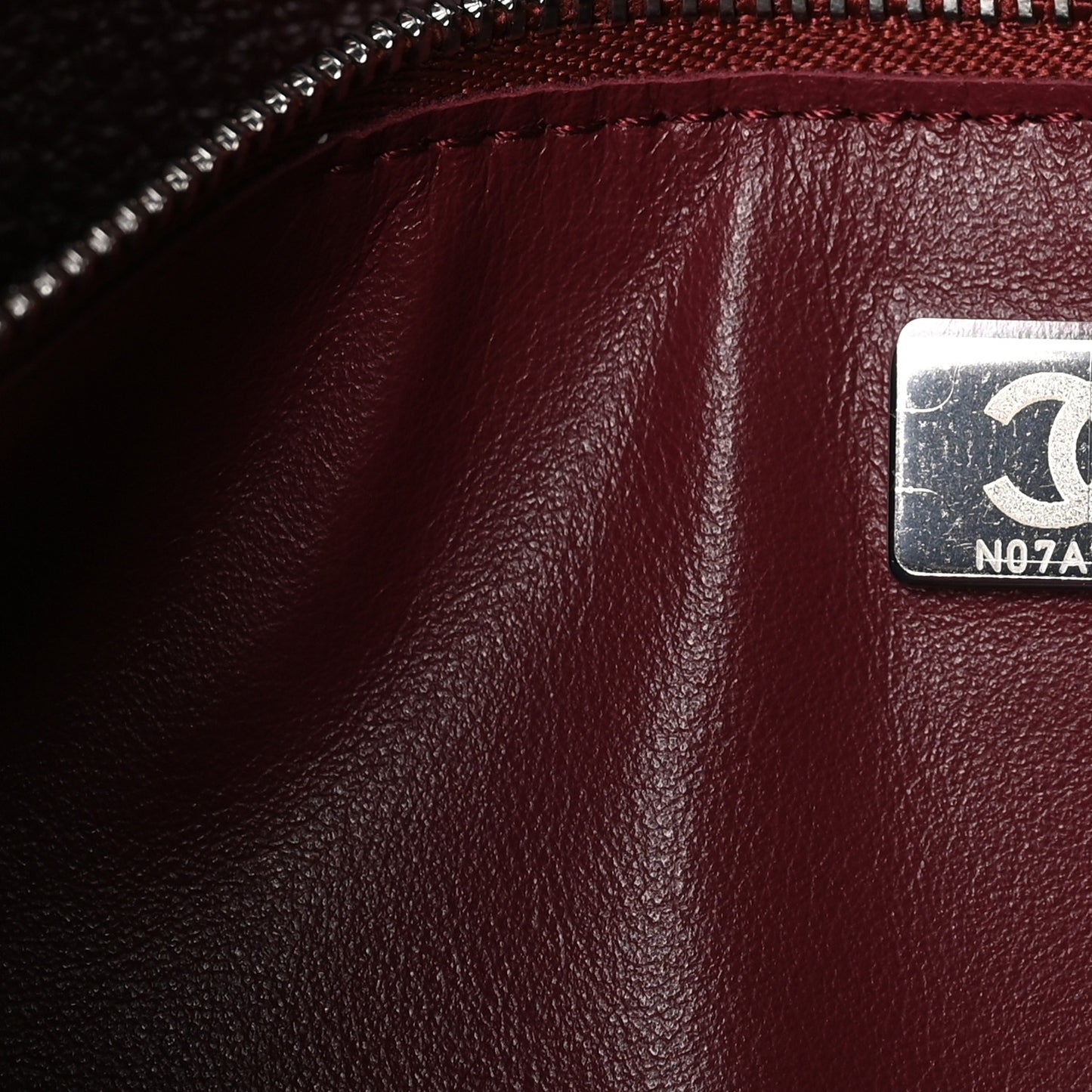 Grained Calfskin Small Souplissimo Maxi Flap Burgundy