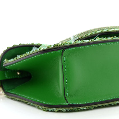 Valentino Garavani Sequin Crystal Vlogo Embroidered Small Loco Shoulder Bag Multicolor 8 of 10