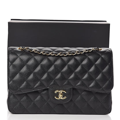 Chanel Caviar Quilted Jumbo Double Flap Black 12 of 12