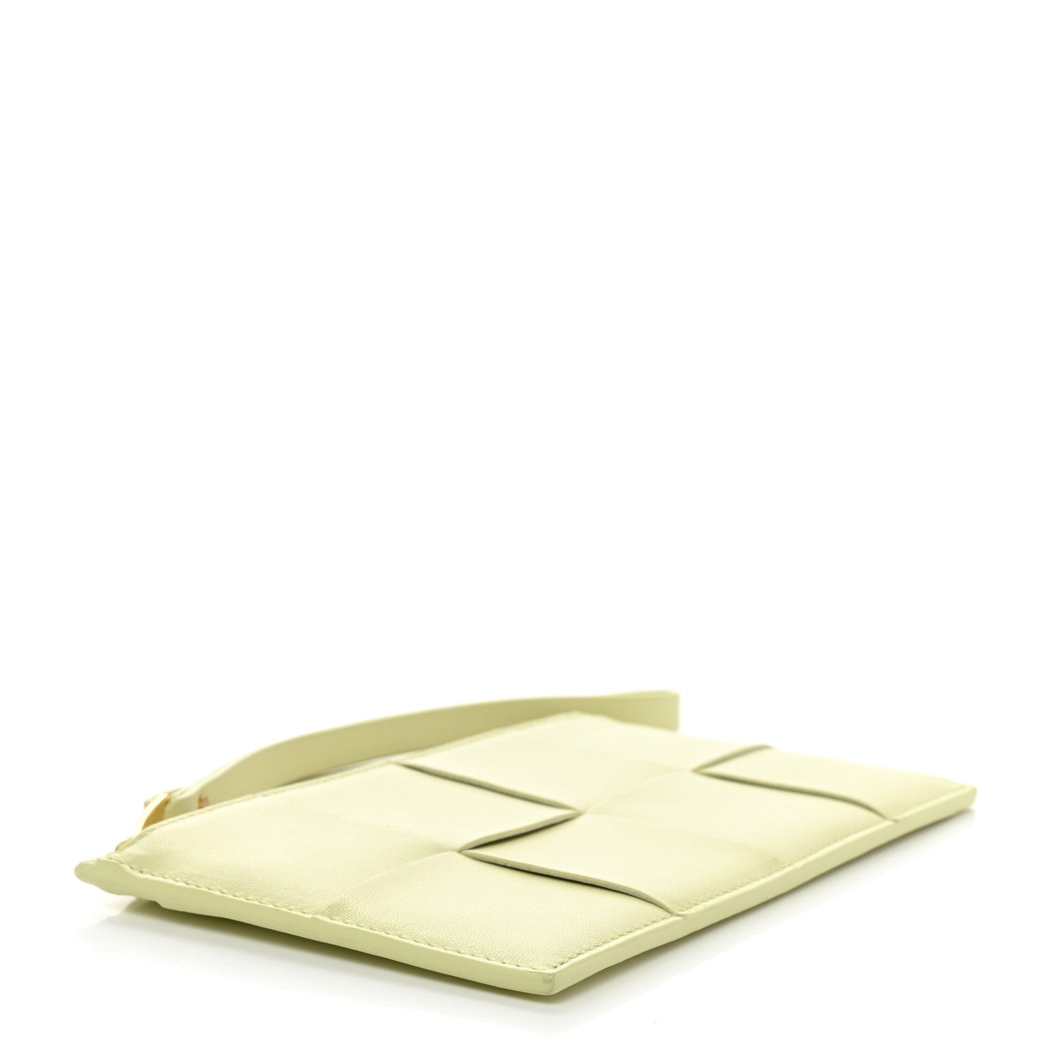 Bottega Veneta Lambskin Maxi Intrecciato Bill Pouch Lemon Washed 4 of 8
