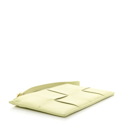 Bottega Veneta Lambskin Maxi Intrecciato Bill Pouch Lemon Washed 4 of 8