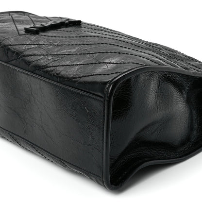 Saint Laurent Crinkled Calfskin Matelasse Monogram Niki Shoulder Bag Black 11 of 11