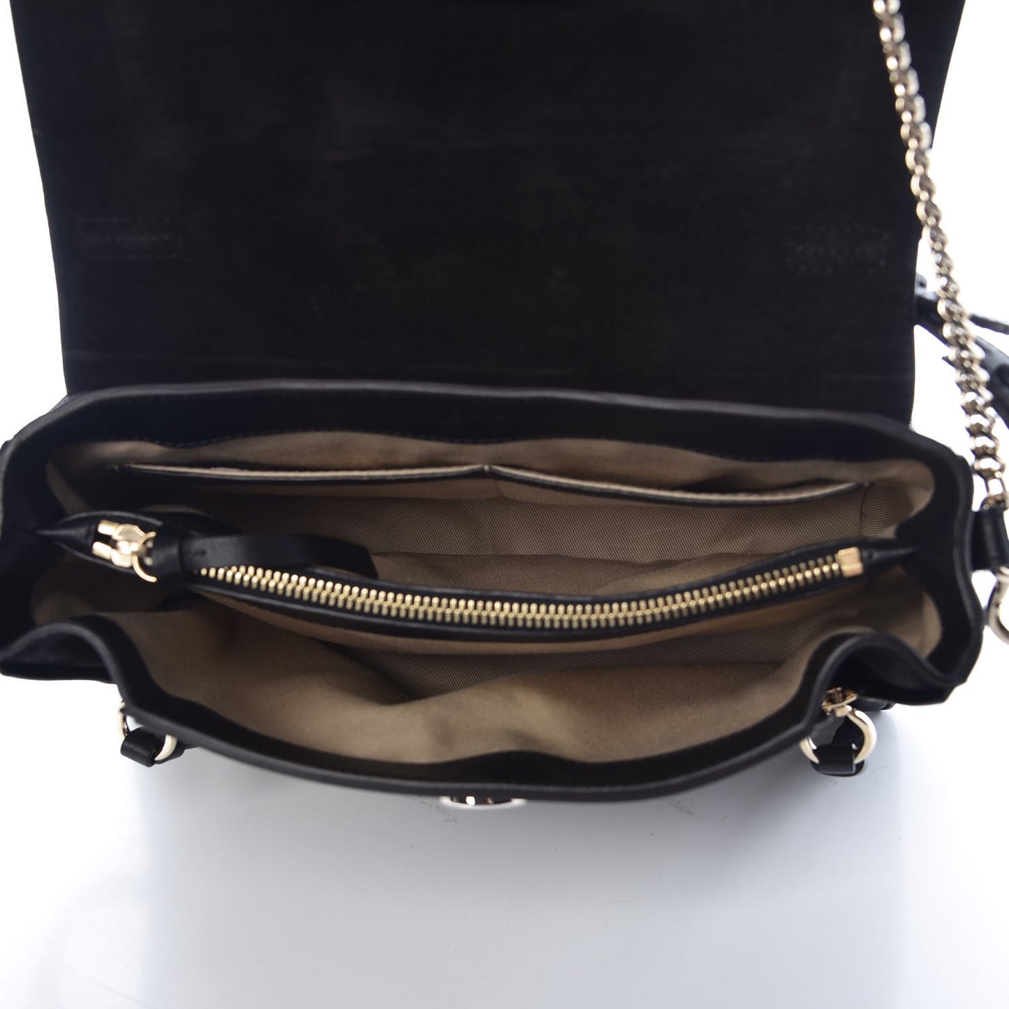 Calfskin Small Faye Day Shoulder Bag Black