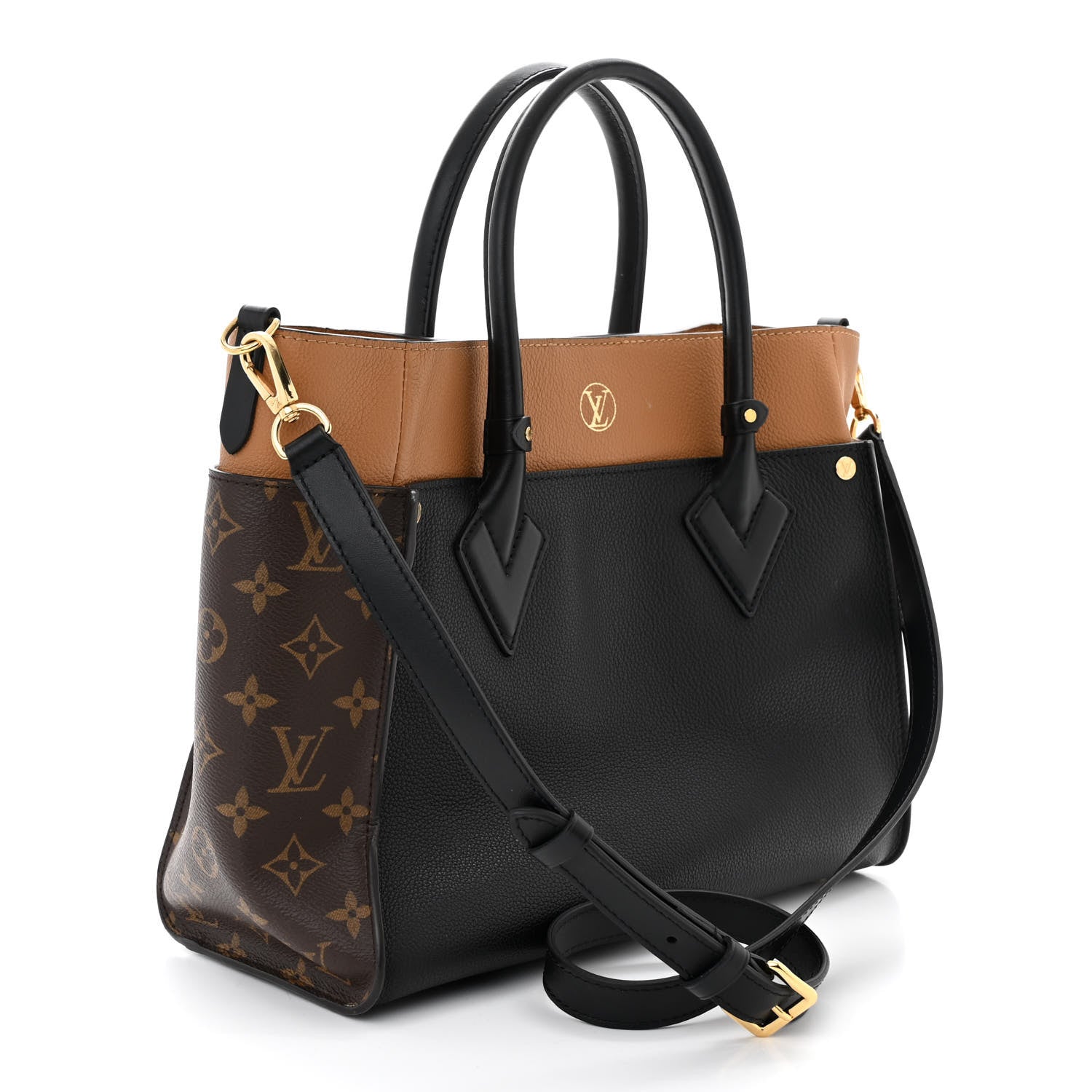 Louis Vuitton Calfskin Monogram On My Side Black 3 of 11
