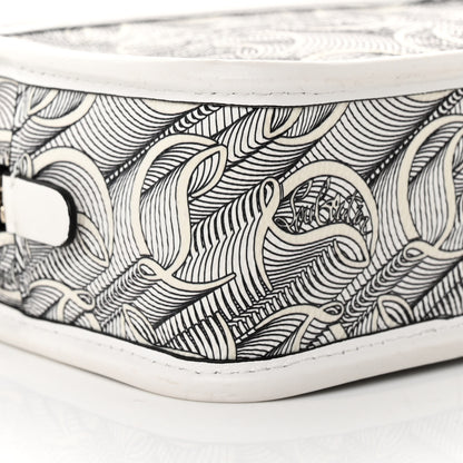 Christian Louboutin Calfskin Small Loubinth Radioloubi White Black 9 of 12