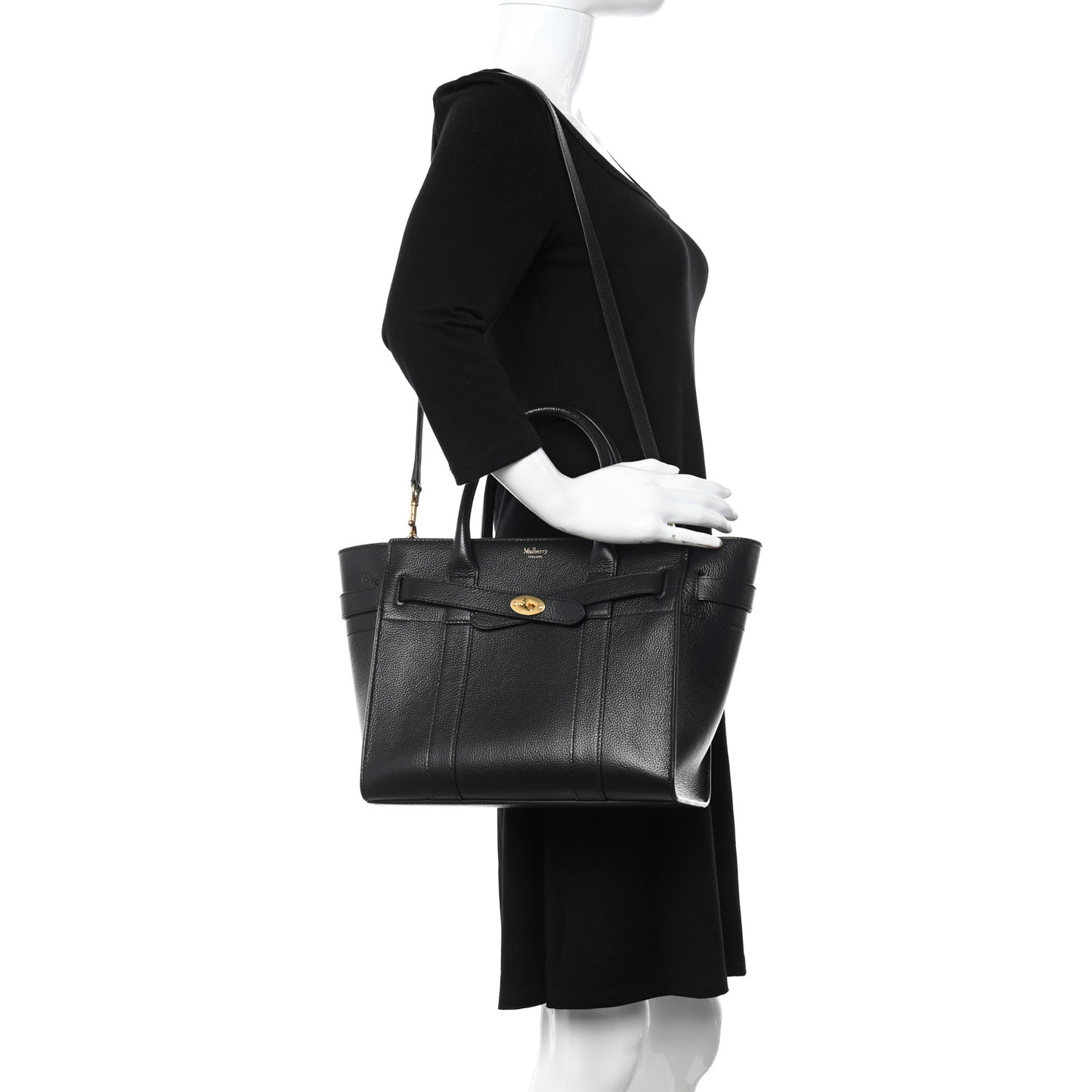 Small Classic Grain Small Zipped Bayswater Black