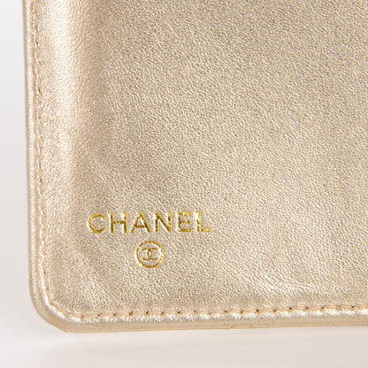 Chanel Metallic Lambskin Quilted Yen Wallet Gold 5 of 8