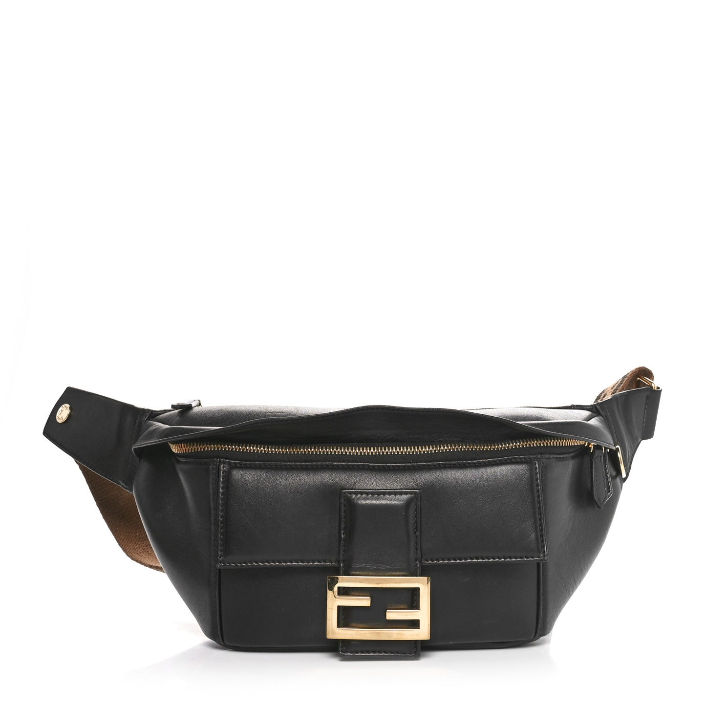 Nappa Apolo Baguette Belt Bag Black Tobacco