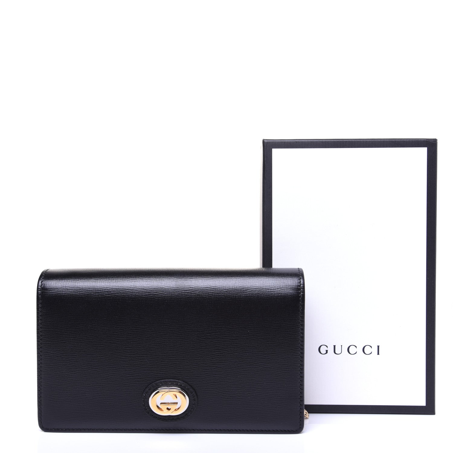 Gucci Azalea Calfskin Marina Chain Wallet Black 17 of 17