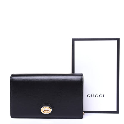Gucci Azalea Calfskin Marina Chain Wallet Black 17 of 17