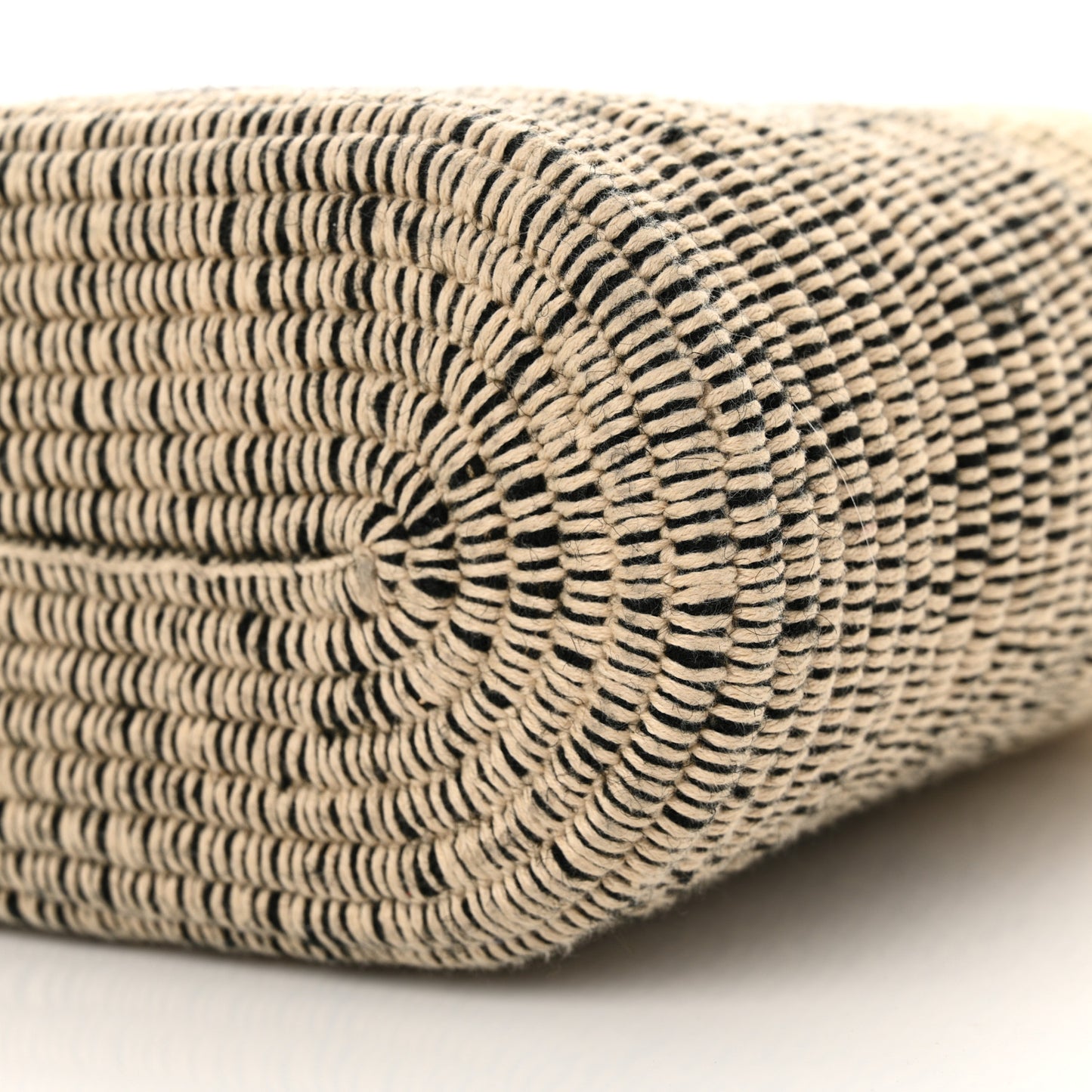 Raffia Square Small Basket Tote Bag Ombre Black