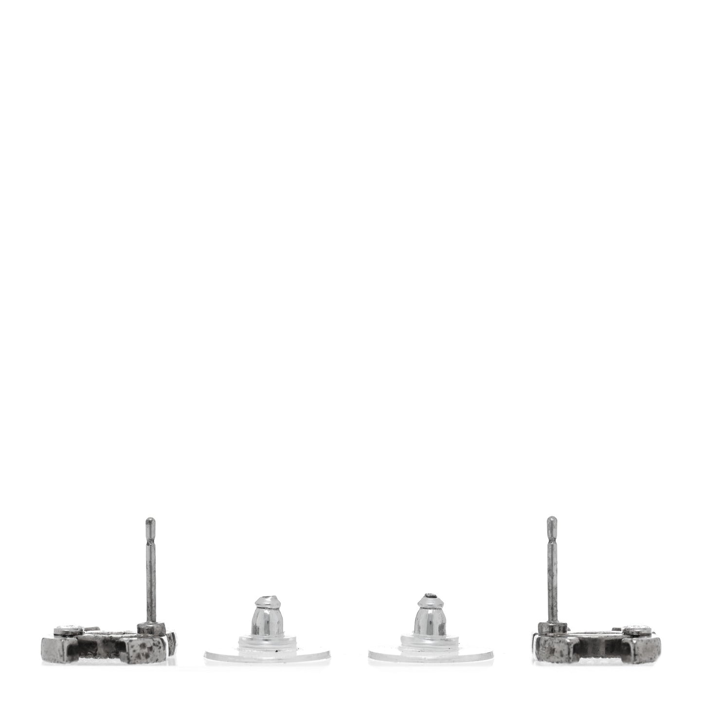 Crystal CC Earrings Silver