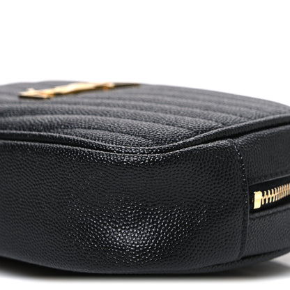 Saint Laurent Grain De Poudre Matelasse Monogram Mini Lou Camera Bag Black 10 of 10