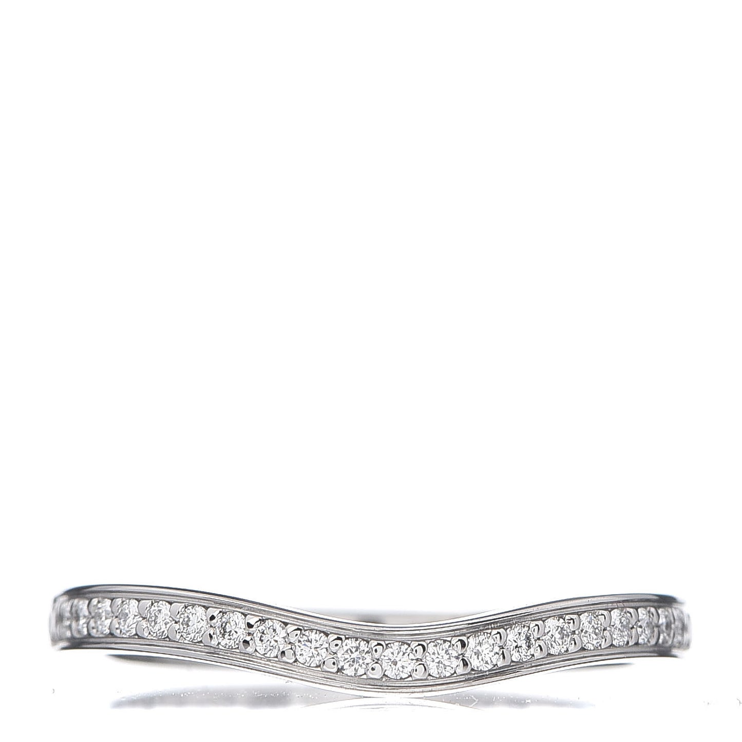 Platinum Diamond Ballerine Wedding Band Ring 48 4.5
