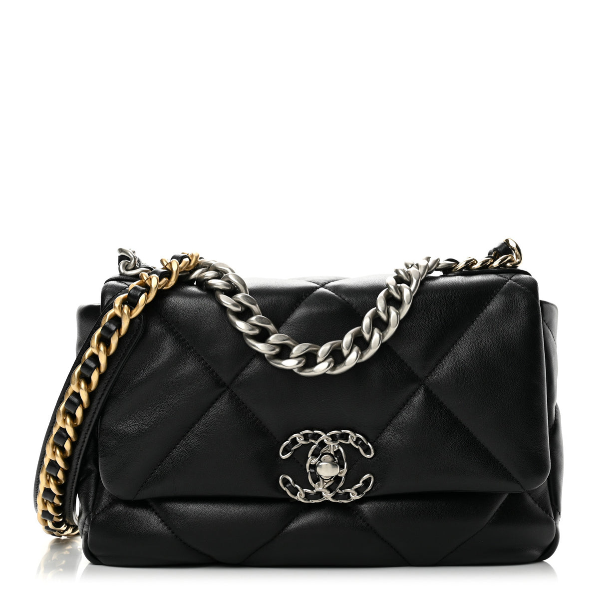 Chanel Lambskin Quilted Medium Chanel 19 Flap Black 1 of 13