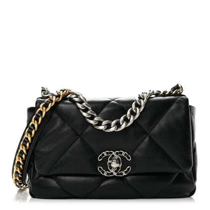Chanel Lambskin Quilted Medium Chanel 19 Flap Black 1 of 13