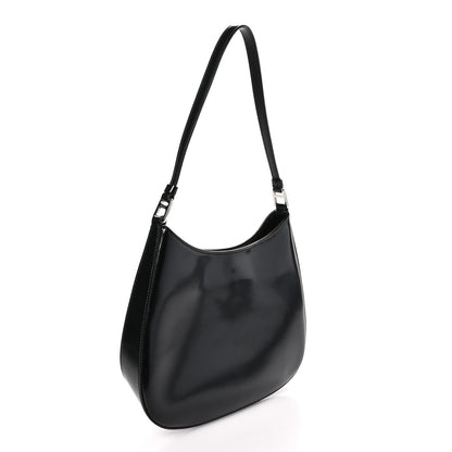 Prada Spazzolato Cleo Shoulder Bag Black 3 of 8