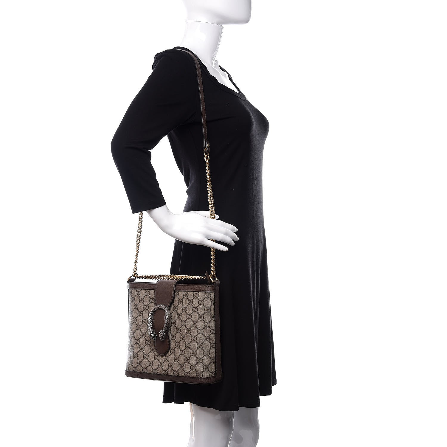 Gucci GG Supreme Monogram Medium Dionysus Bucket Bag Beige New Acero 2 of 9
