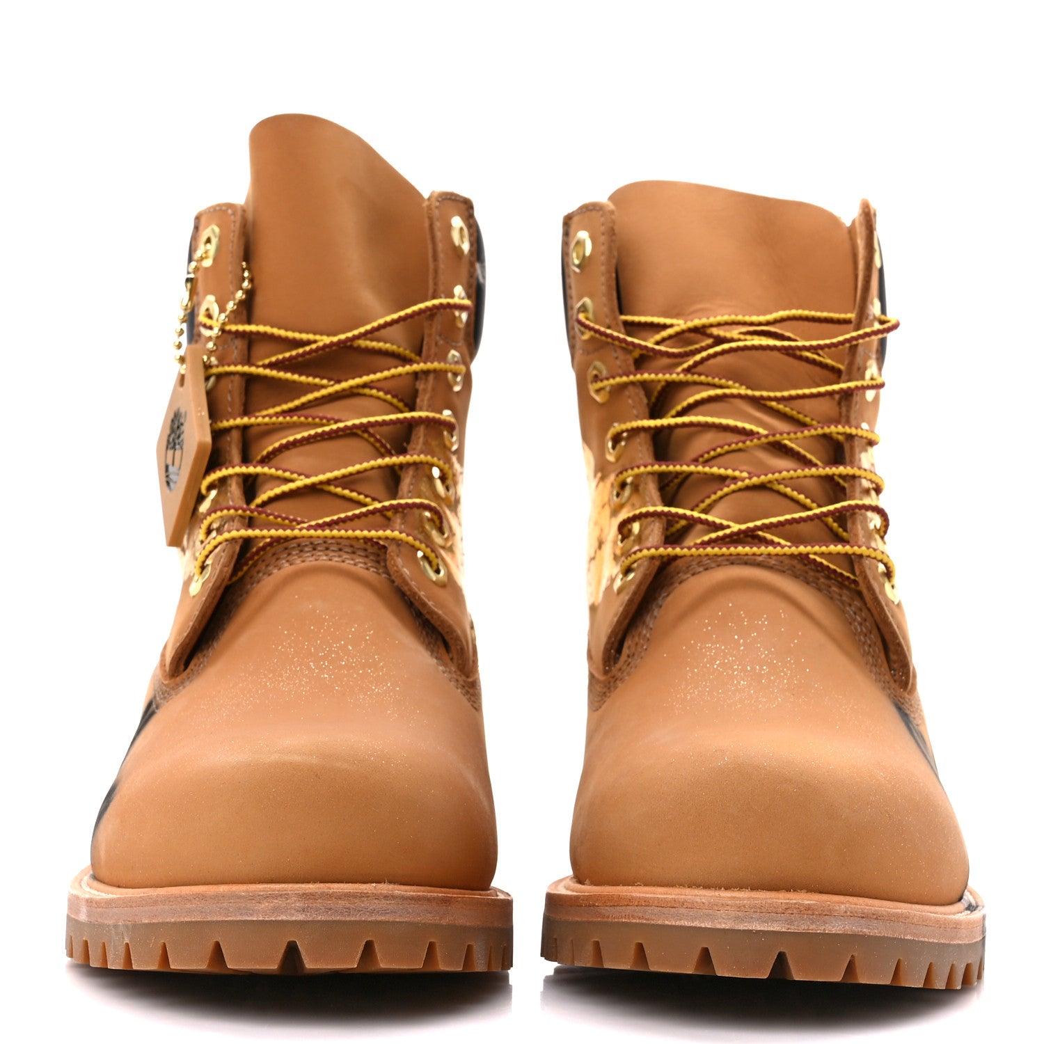 Jimmy Choo X TIMBERLAND Nubuck Graffiti Mens Ankle Boots 9 Wheat 2 of 10