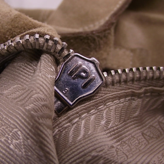 Prada Suede Tote Beige 11 of 11