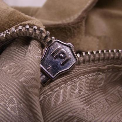 Prada Suede Tote Beige 11 of 11