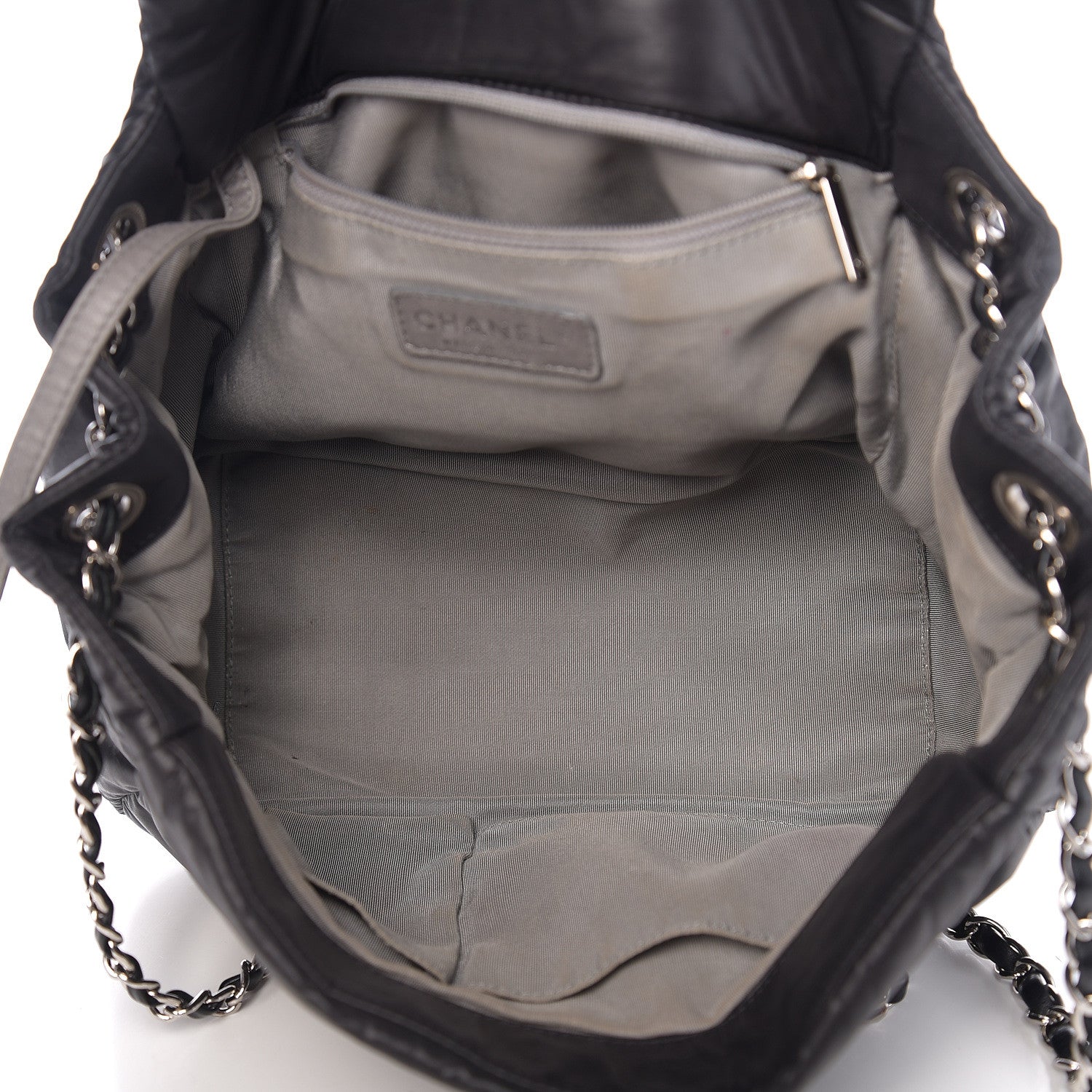 Chanel Nylon Quilted Tweed Stitch Bubble Flap Black 4 of 9