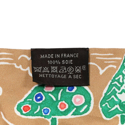Hermes Silk Isola Di Primavera Twilly Camel 2 of 5