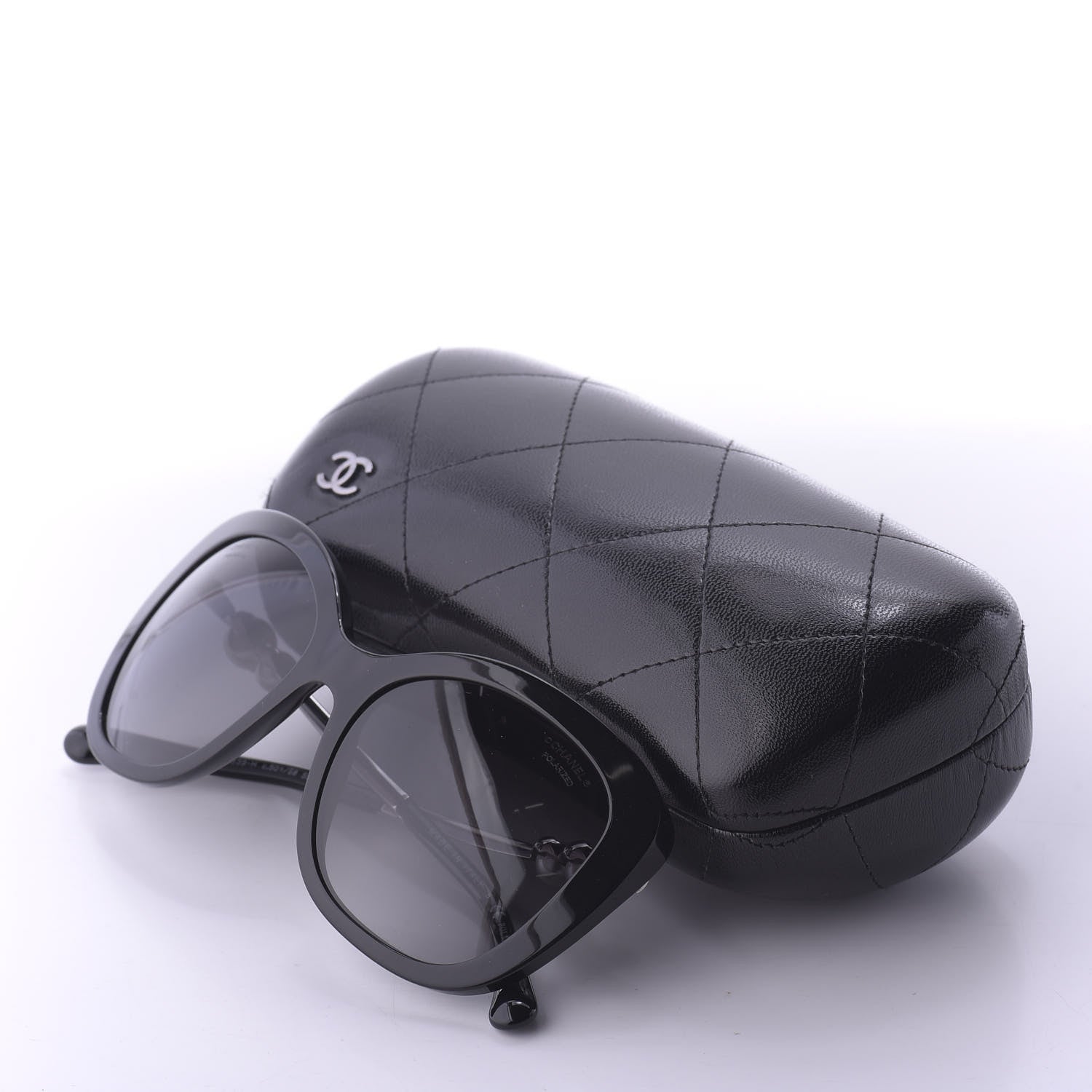 Chanel Polarized Pearl Sunglasses 5339-H Black 12 of 12