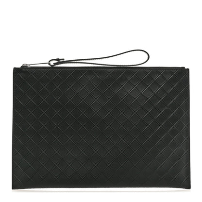 Bottega Veneta Calfskin Intarsio Document Case Black 1 of 7
