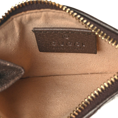 Gucci GG Supreme Monogram Web Ophidia Zip Card Case Brown 5 of 8