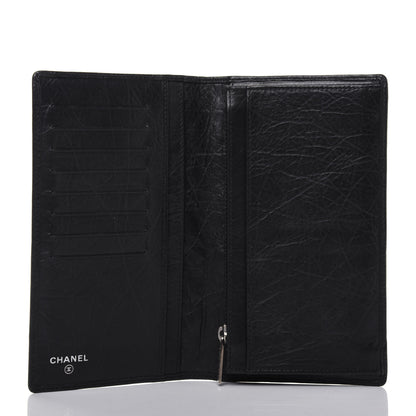 Chanel Aged Calfskin Quilted Cambon Yen Wallet Black 5 of 13