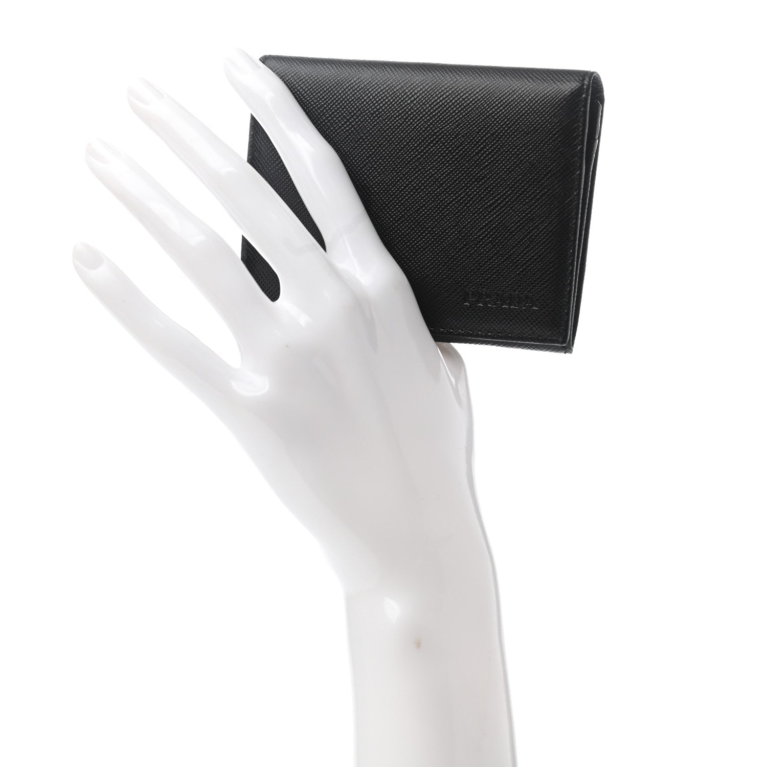 Prada Saffiano Card Holder Black 2 of 8