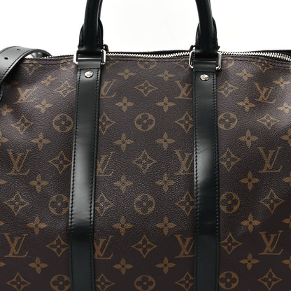 Louis Vuitton Monogram Macassar Keepall Bandouliere 45 7 of 10