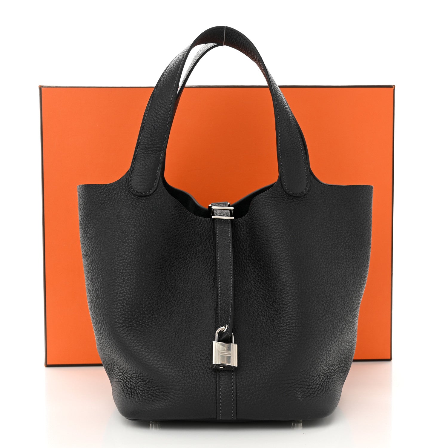 Hermes Taurillon Clemence Picotin Lock 22 MM Caban 11 of 11