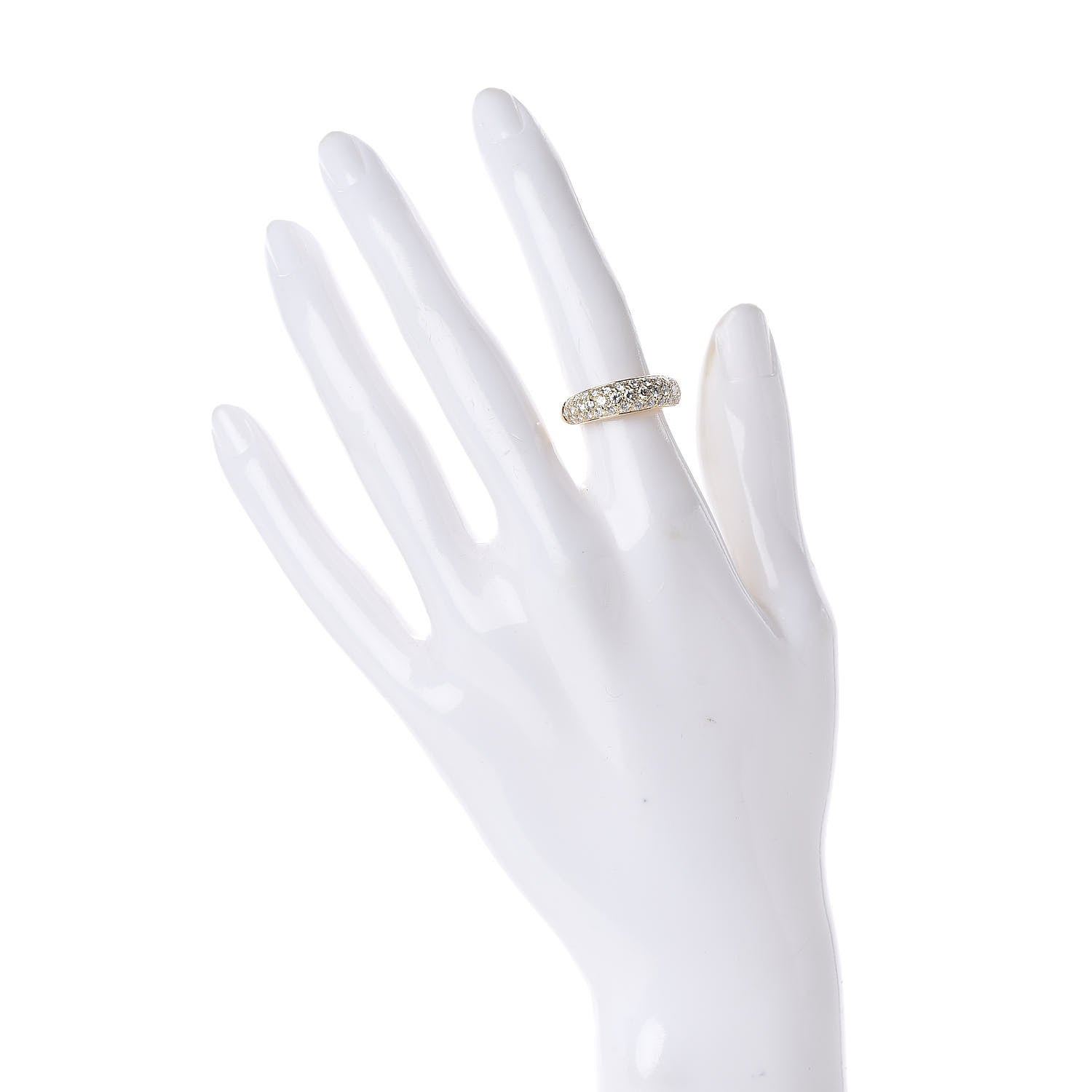Cartier 18K Yellow Gold Diamond 6mm Etincelle de Band Ring 48 4.5 2 of 5