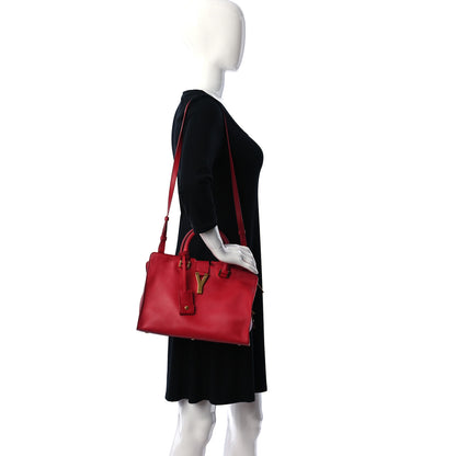 Saint Laurent Calfskin Small Classic Y Cabas Red 2 of 11