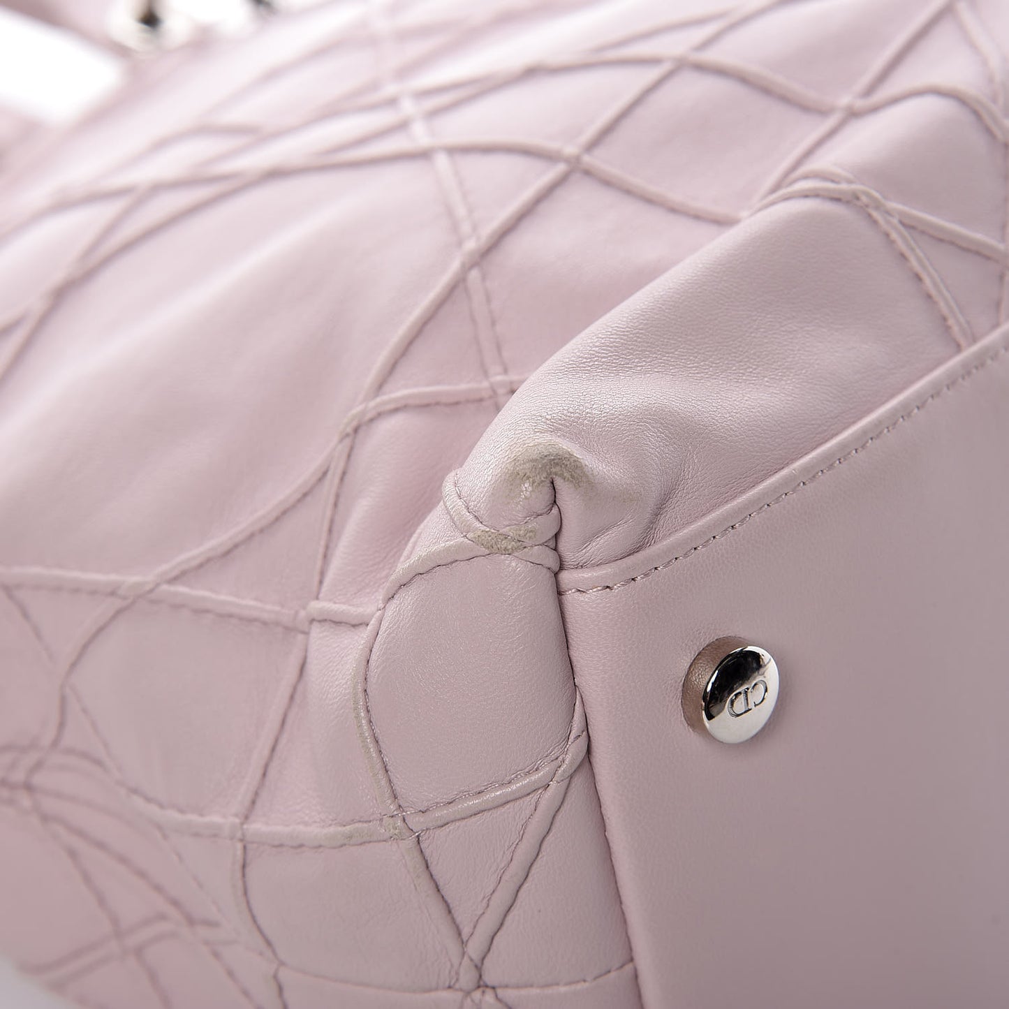 Lambskin Cannage Medium Granville Tote Pink
