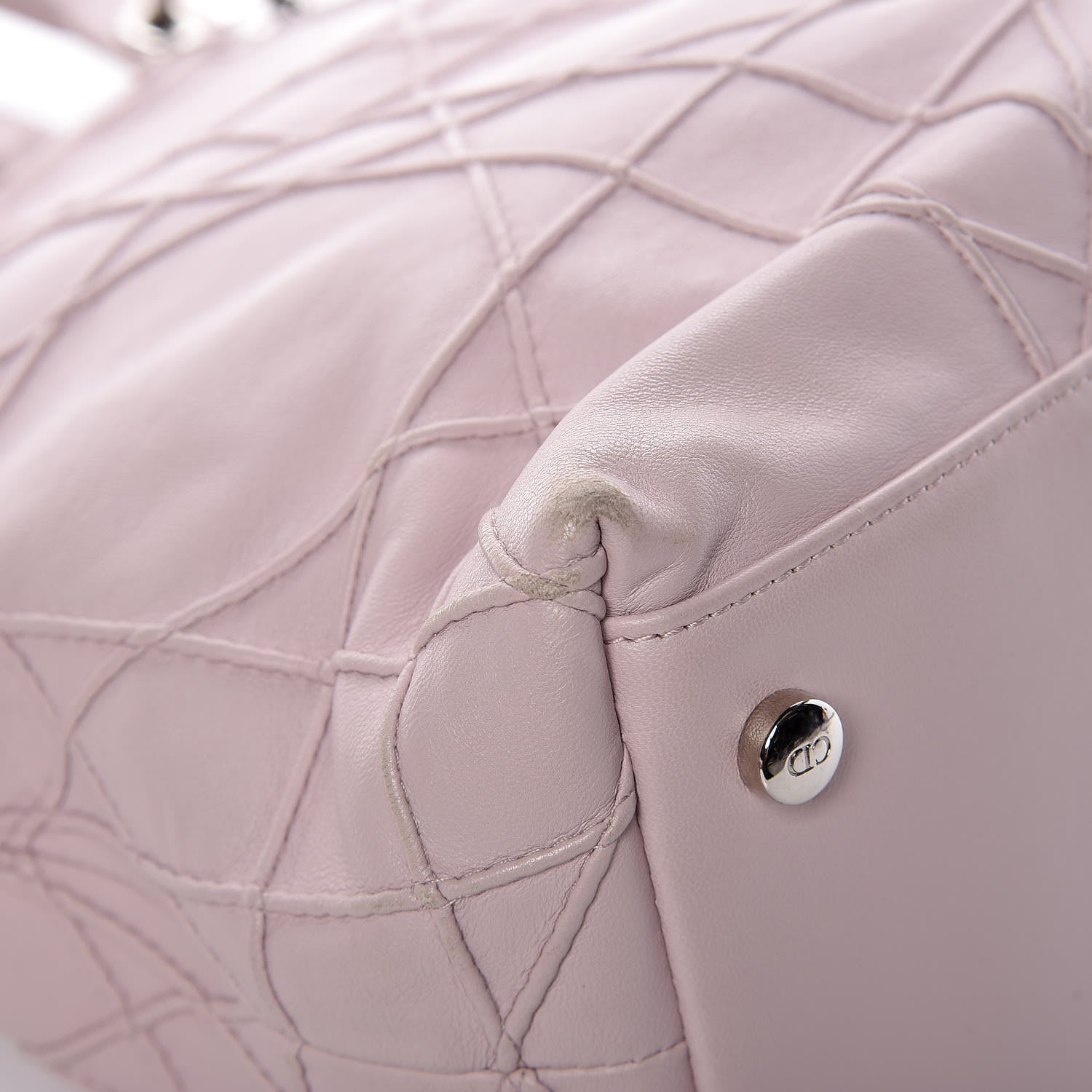 Christian Dior Lambskin Cannage Medium Granville Tote Pink 18 of 28