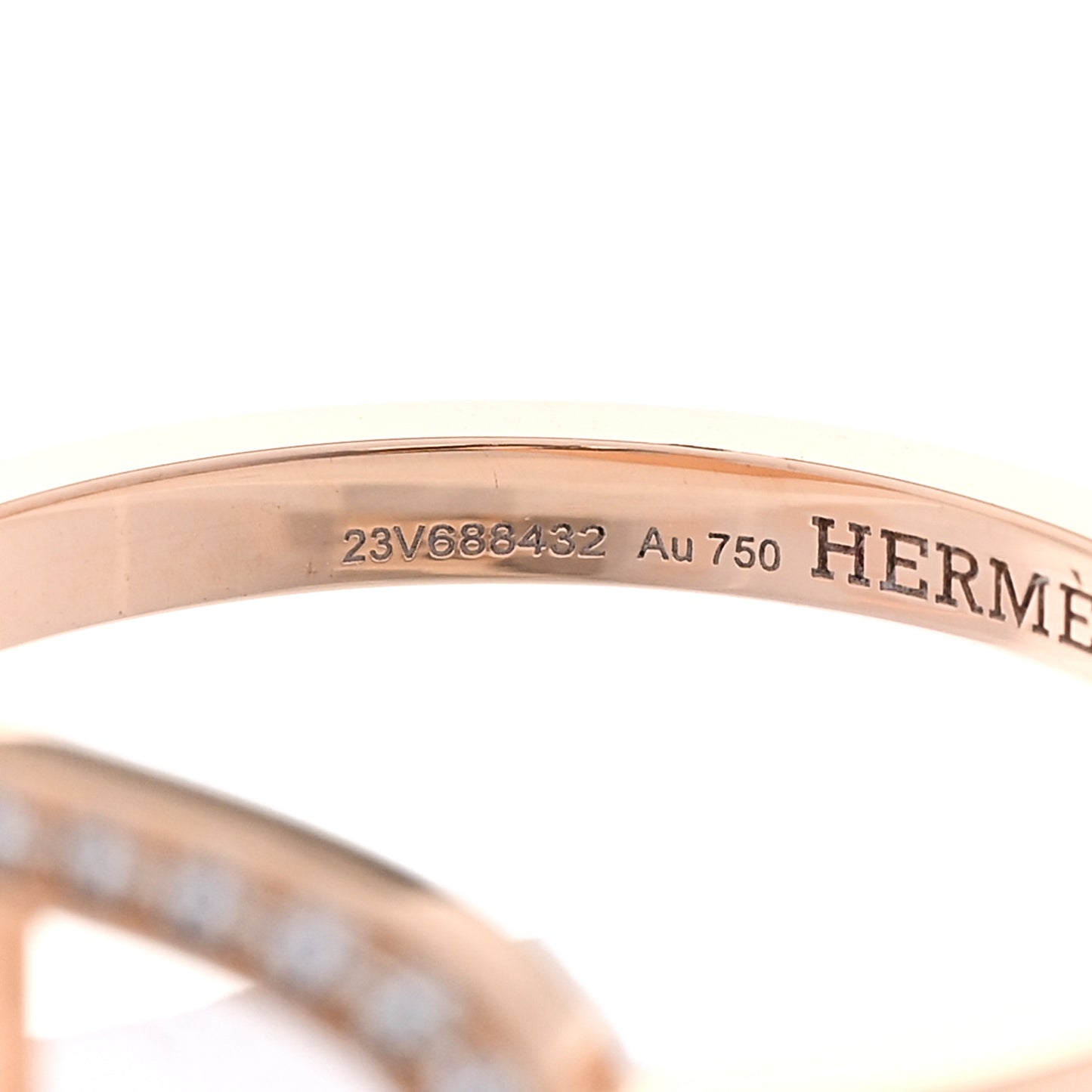 18K Rose Gold Diamond MM Chaine d'Ancre Contour Ring 59 8.75