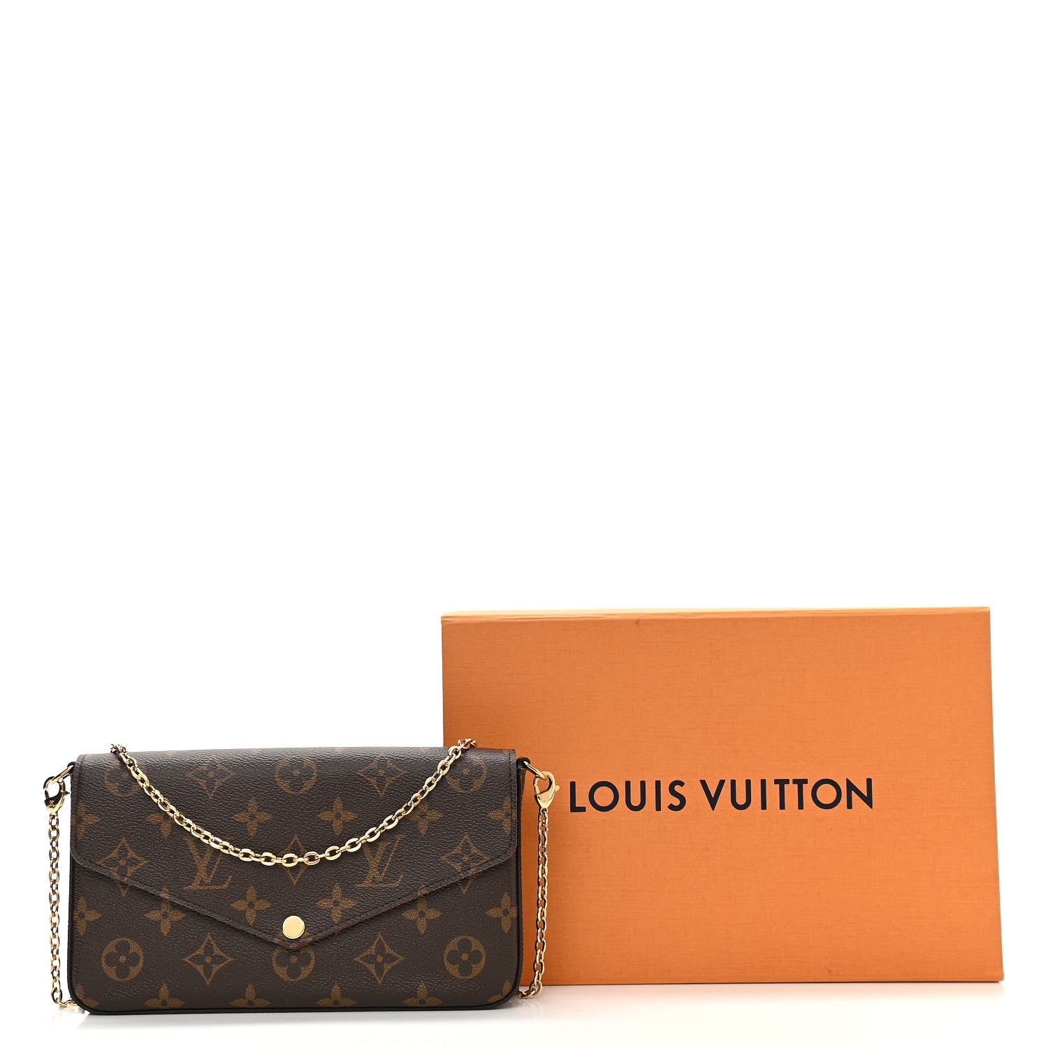 Louis Vuitton Monogram Pochette Felicie Chain Wallet Fuchsia 15 of 15