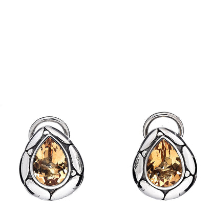 John Hardy Sterling Silver Citrine Kali Teardrop Earrings 1 of 4